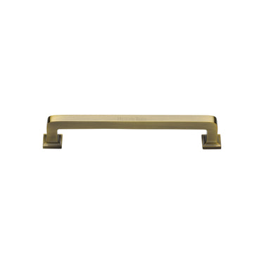 M Marcus - Heritage Brass - Square Vintage Cabinet Pull Handle - Bar - 101mm CTC; #finish_antique-brass
