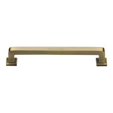 M Marcus - Heritage Brass - Square Vintage Cabinet Pull Handle - Bar - 203mm CTC; #finish_antique-brass