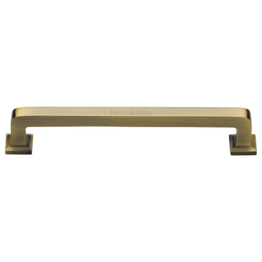 M Marcus - Heritage Brass - Square Vintage Cabinet Pull Handle - Bar - 254mm CTC; #finish_antique-brass