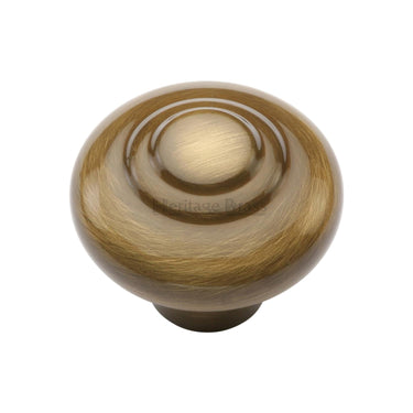 M Marcus - Heritage Brass - Round Bead Cabinet Knob - 38mm; #finish_antique-brass