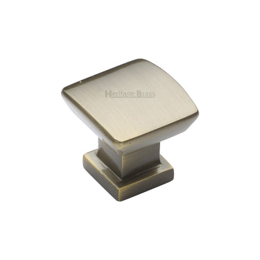M Marcus - Heritage Brass - Plinth Cabinet Knob With Base - 25mm; #finish_antique-brass
