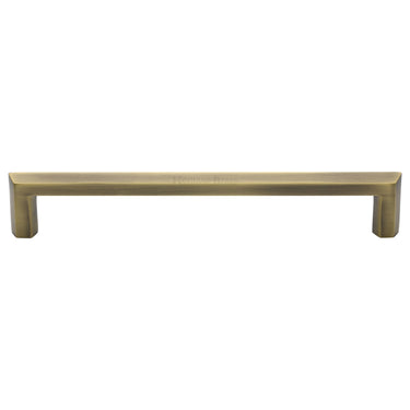M Marcus - Heritage Brass - Hex Profile Cabinet Pull Handle - Bar - 254mm CTC; #finish_antique-brass