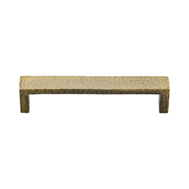 M Marcus - Heritage Brass - Hammered Wide Metro Cabinet Pull Handle - Bar - 128mm CTC; #finish_antique-brass