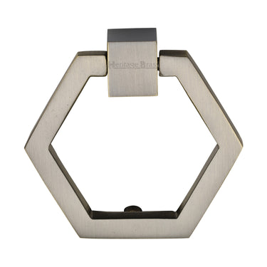 M Marcus - Heritage Brass - Cabinet Drop Pull - Hexagon - 51mm; #finish_antique-brass