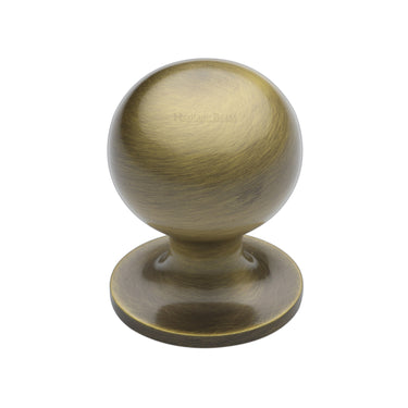 M Marcus - Heritage Brass - Ball Cabinet Knob - 25mm; #finish_antique-brass