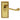 M Marcus - Carlisle Brass - Georgian Door Handles on Backplate - Latch - Pair; #finish_polished-brass