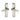 M Marcus - Heritage Brass - Deco Door Handles  - Lock - Pair; #finish_satin-nickel