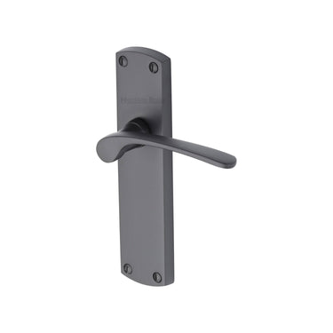 M Marcus - Heritage Brass - Diplomat Door Handles - Latch - Pair; #finish_matt-black