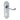 M Marcus - Carlisle Brass - Ashstead Door Handles on Backplate - Lock - Pair; #finish_polished-chrome