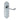 M Marcus - Carlisle Brass - Ashstead Door Handles on Backplate - Latch - Pair; #finish_polished-chrome