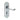 M Marcus - Carlisle Brass - Ashstead Door Handles on Backplate - Bathroom - Pair; #finish_polished-chrome