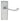 M Marcus - Carlisle Brass - Victorian Scroll Door Handles on Backplate - Short - Latch - Pair; #finish_satin-chrome