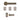 Deanta - Deanta - Delphi Complete Door Pack - Latch Door - 3" Hinges; #finish_antique-brass