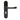 M Marcus - Manital - Ibra Door Handles on Backplate - Lock - Pair; #finish_matt-black