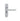 M Marcus - Manital - Ibra Door Handles on Backplate - Bathroom - Pair; #finish_polished-chrome
