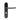 M Marcus - Manital - Lilla Door Handles on Backplate - Lock - Pair; #finish_matt-black