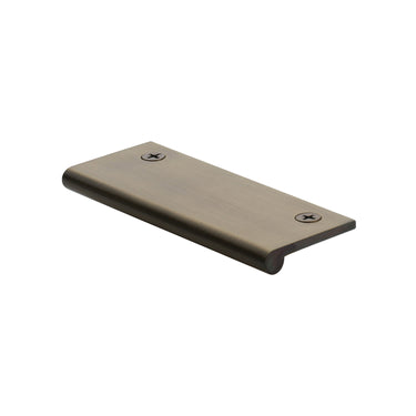 M Marcus - Heritage Brass - Edge Pull Cabinet Handle - 100mm; #finish_antique-brass