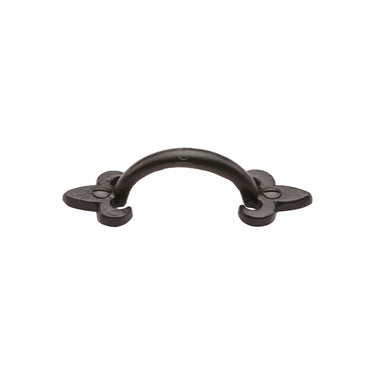 M Marcus - M.Marcus Architectural Hardware - Black Iron Fleur De Lys Cabinet Pull - 102mm; #finish_matt-black