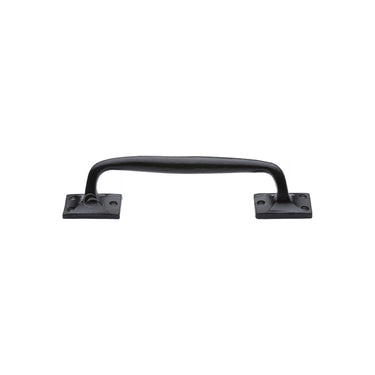 M Marcus - M.Marcus Architectural Hardware - Matt Black Iron - Cranked Door Pull Handle - 10"; #finish_matt-black