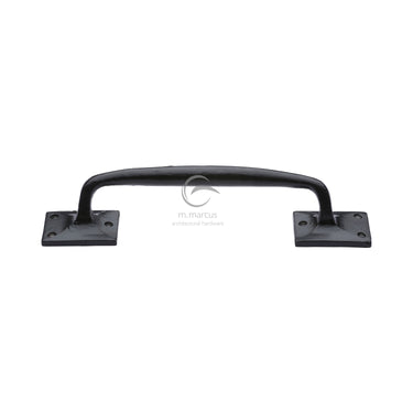 M Marcus - M.Marcus Architectural Hardware - Matt Black Iron - Cranked Door Pull Handle - 12"; #finish_matt-black