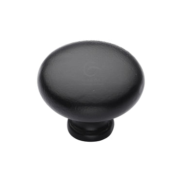 M Marcus - M.Marcus Architectural Hardware - Black Iron Cabinet Knob - Round - 32mm; #finish_matt-black