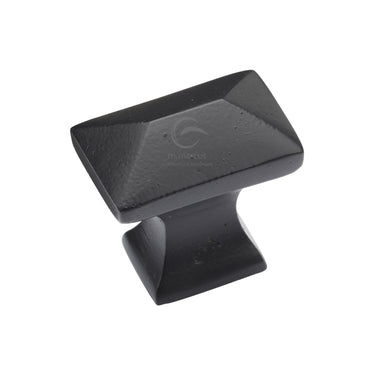 M Marcus - M.Marcus Architectural Hardware - Black Iron Pyramid Cabinet Knob - 35mm; #finish_matt-black