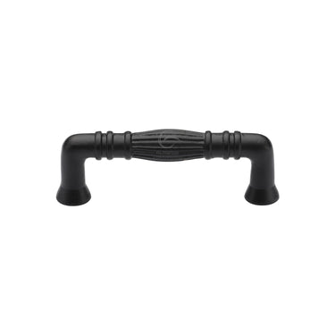 M Marcus - M.Marcus Architectural Hardware - Black Iron Tuscany Cabinet Pull Handle - Bar - 96mm CTC; #finish_matt-black