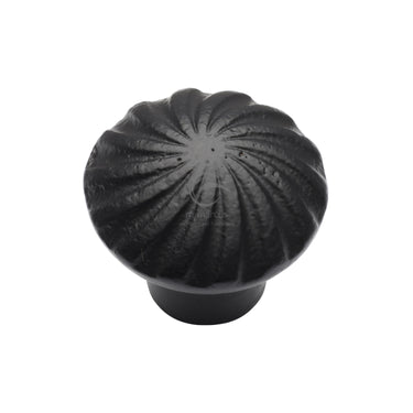 M Marcus - M.Marcus Architectural Hardware - Black Iron Wheel Cabinet Knob - 32mm; #finish_matt-black