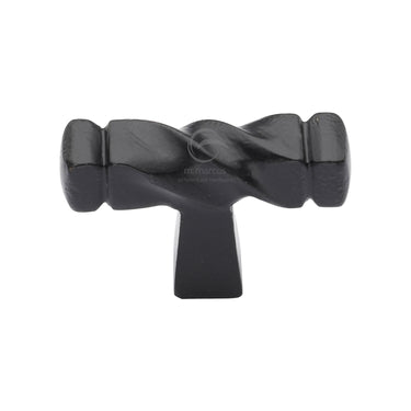 M Marcus - M.Marcus Architectural Hardware - Black Iron Twist Cabinet Knob - Knob - 44mm; #finish_matt-black