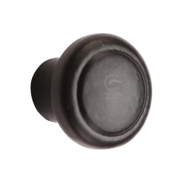 M Marcus - M.Marcus Architectural Hardware - Black Iron Newport Cabinet Knob - 38mm; #finish_matt-black