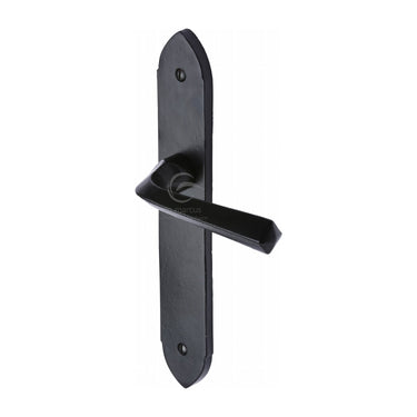 M Marcus - M.Marcus Architectural Hardware - Grafton Door Handles - Black Iron - Latch - Pair; #finish_matt-black