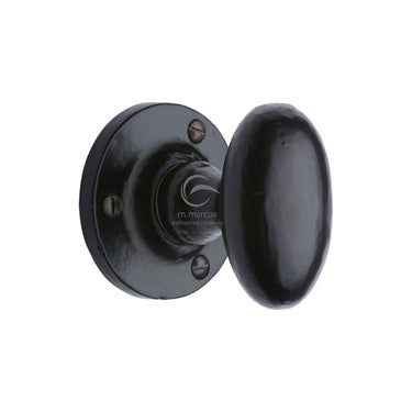 M Marcus - M.Marcus Architectural Hardware - Oval Mortice Door Knobs - Unsprung; #finish_matt-black