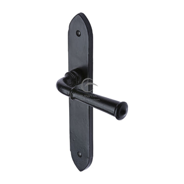M Marcus - M.Marcus Architectural Hardware - Hadley Door Handles - Black Iron - Latch - Pair; #finish_matt-black