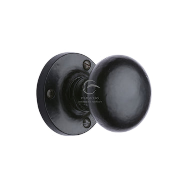 M Marcus - M.Marcus Architectural Hardware - Alvely Black Iron Door Knobs - Unsprung; #finish_matt-black