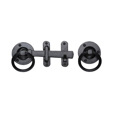 M Marcus - M.Marcus Architectural Hardware - Black Iron Gate Latch - Ring; #finish_matt-black