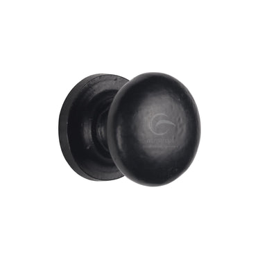M Marcus - M.Marcus Architectural Hardware - Black Iron Round Cabinet Knob - 25mm; #finish_matt-black