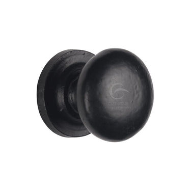 M Marcus - M.Marcus Architectural Hardware - Black Iron Round Cabinet Knob - 32mm; #finish_matt-black