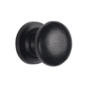 M Marcus - M.Marcus Architectural Hardware - Black Iron Round Cabinet Knob - 38mm; #finish_matt-black