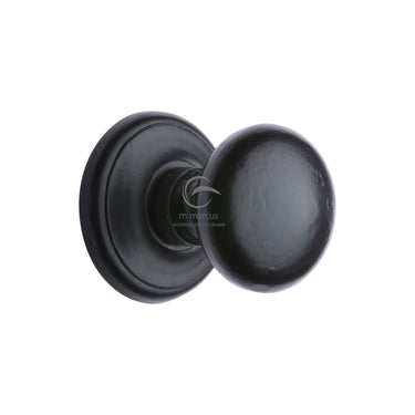 M Marcus - M.Marcus Architectural Hardware - Black Iron Center Door Knob; #finish_matt-black