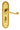 M Marcus - Carlisle Brass - Georgian Door Handles on Backplate - Shaped - Bathroom - Pair; #finish_polished-brass