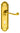 M Marcus - Carlisle Brass - Georgian Door Handles on Backplate - Shaped - Lock - Pair; #finish_polished-brass