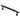 M Marcus - Carlisle Brass - Fingertip Lines Cabinet Handle - Bar - 128mm CTC; #finish_matt-black