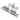 M Marcus - Carlisle Brass - Double Ball Catch - 8mm x 43mm; #finish_satin-chrome