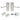 M Marcus - Carlisle Brass - Contract Victorian Scroll Door Handles on Backplate - Door Pack - Latch; #finish_satin-nickel