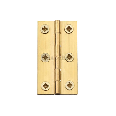 M Marcus - Heritage Brass - Brass Cabinet Butt Hinges - 2"; #finish_natural-brass
