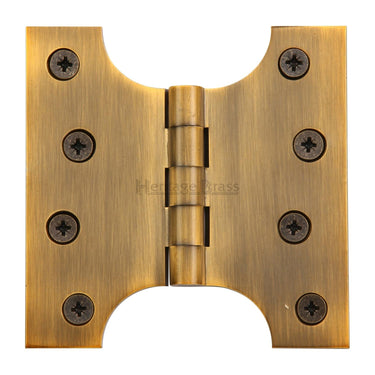 M Marcus - Heritage Brass - Brass Parliament Hinges - 4" x 2" x 4"; #finish_antique-brass