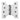 M Marcus - Heritage Brass - Brass Parliament Hinges - 4" x 2" x 4"; #finish_satin-chrome