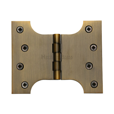 M Marcus - Heritage Brass - Brass Parliament Hinges - 4" x 3" x 5"; #finish_antique-brass