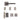 Deanta - Deanta - Hadrian Complete Door Pack - Bathroom Door - 3" Hinges; #finish_matt-satin-nickel-and-black-nickel