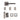 Deanta - Deanta - Hadrian Complete Door Pack - Standard UK Lock - 3" Hinges; #finish_matt-satin-nickel-and-black-nickel